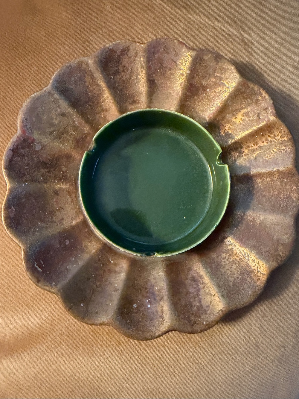 Mid-century flower ashtray, Anthony Calif.
